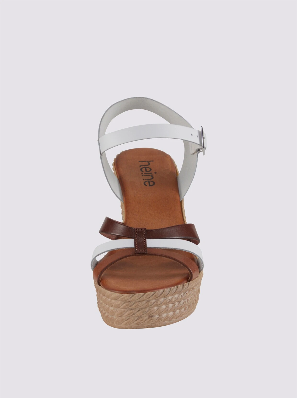Heine Sandalette In Weiß-braun – Bild 2
