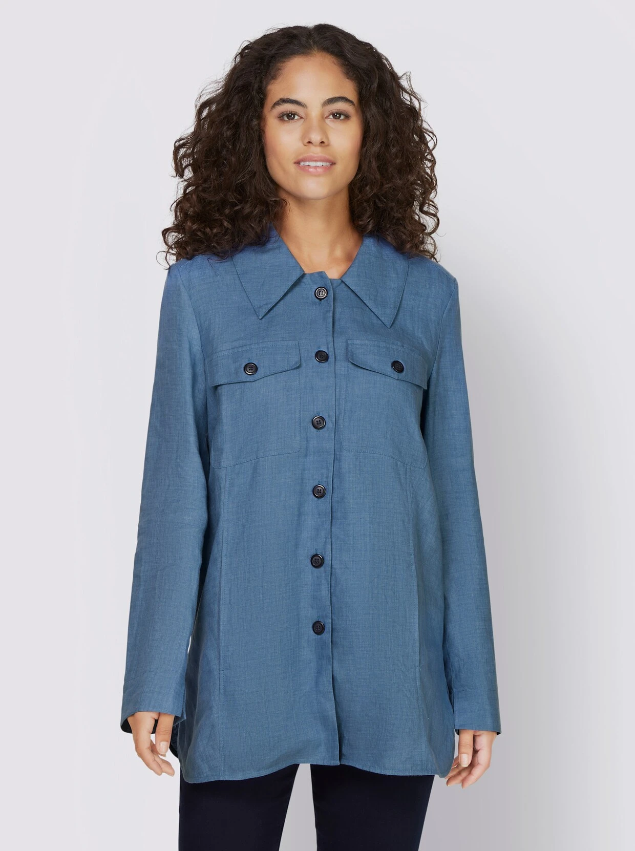 Heine Jacke In Mittelblau – Bild 2