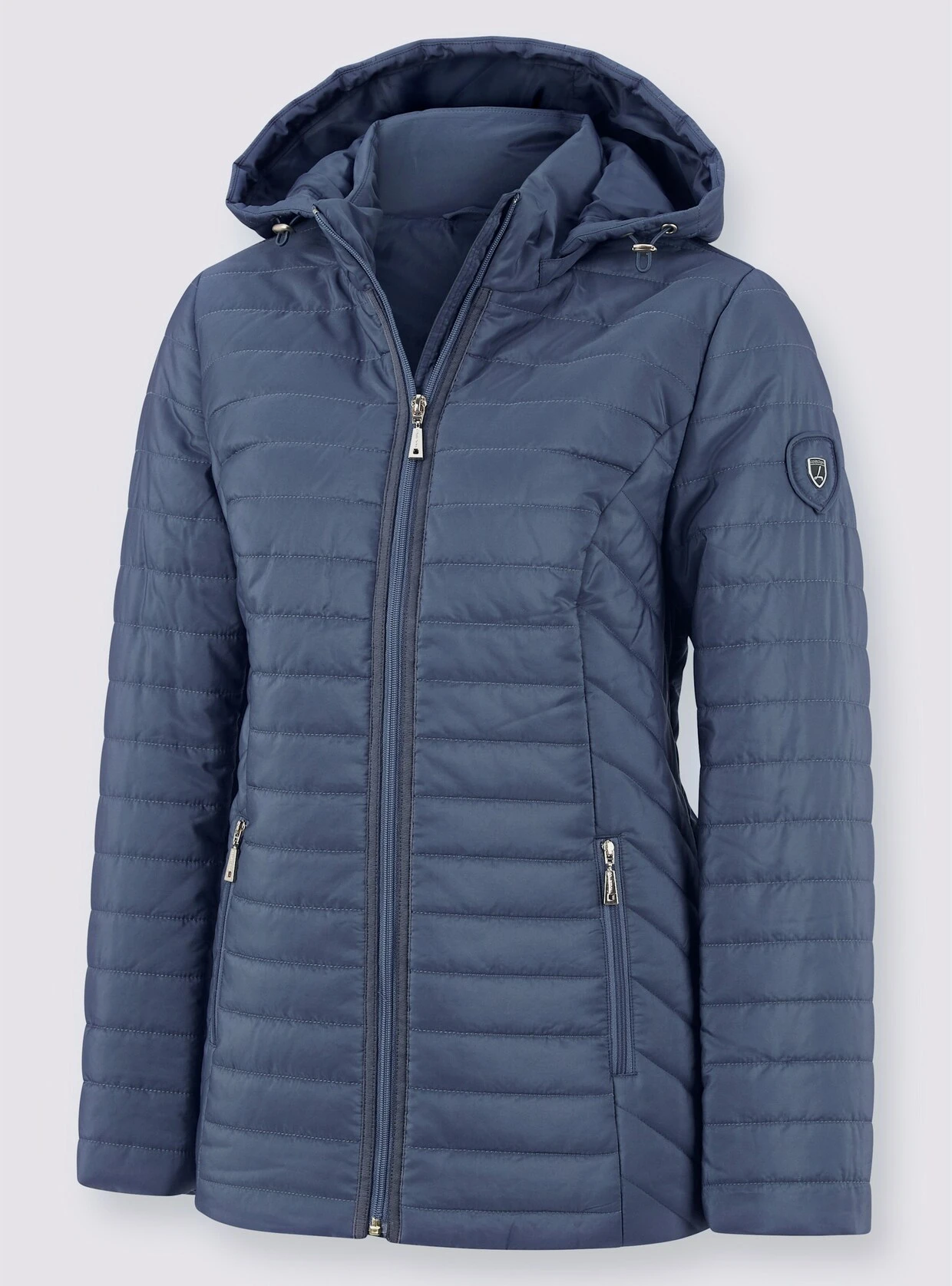 Steppjacke In Rauchblau – Bild 3