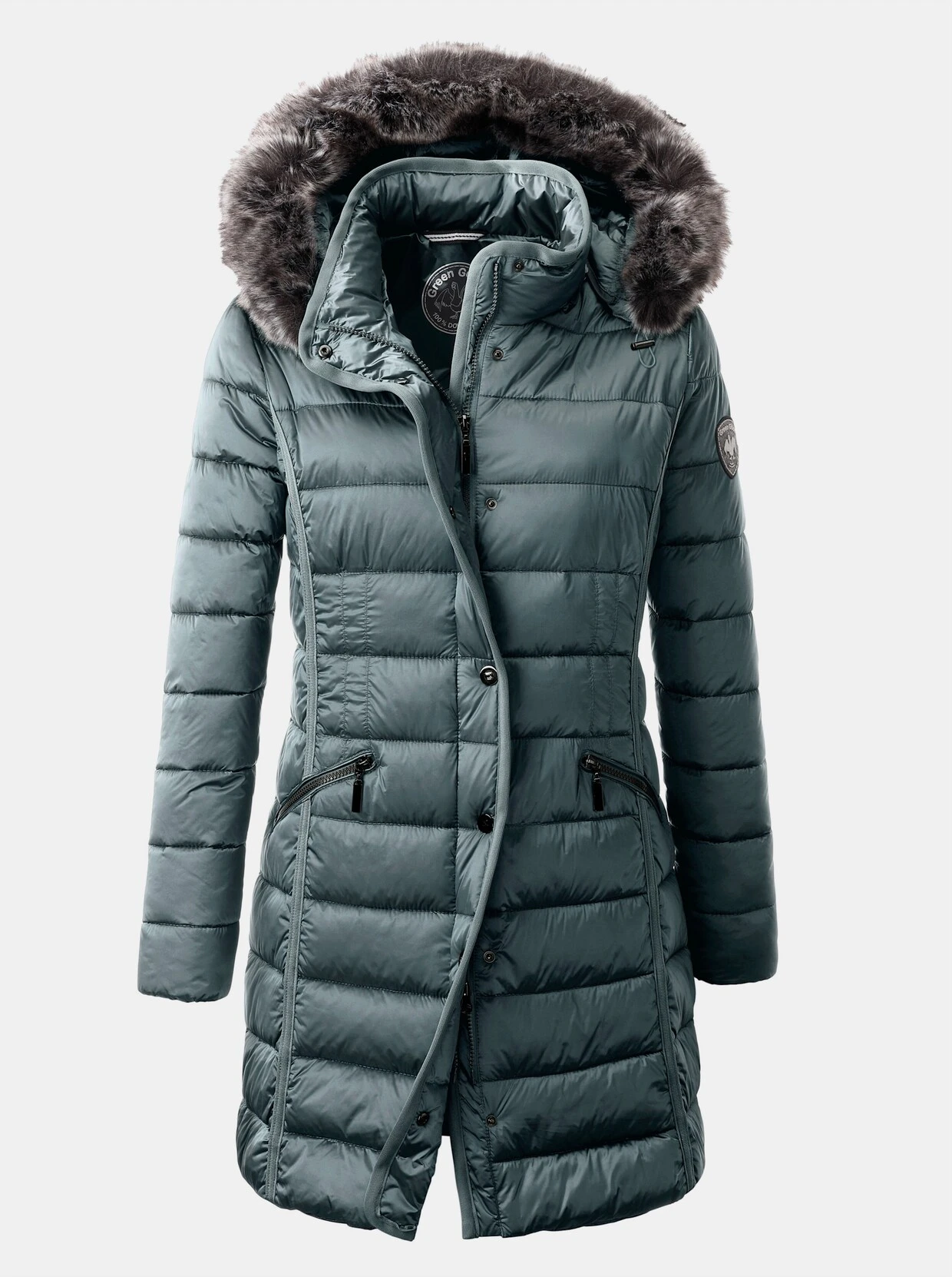 Green Goose Kurzmantel In Jadegrün – Bild 3