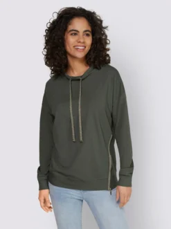 Heine Sweatshirt In Khaki