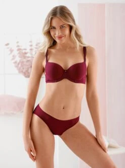Viania T-Shirt-BH Mit Bügel In Dunkelrot