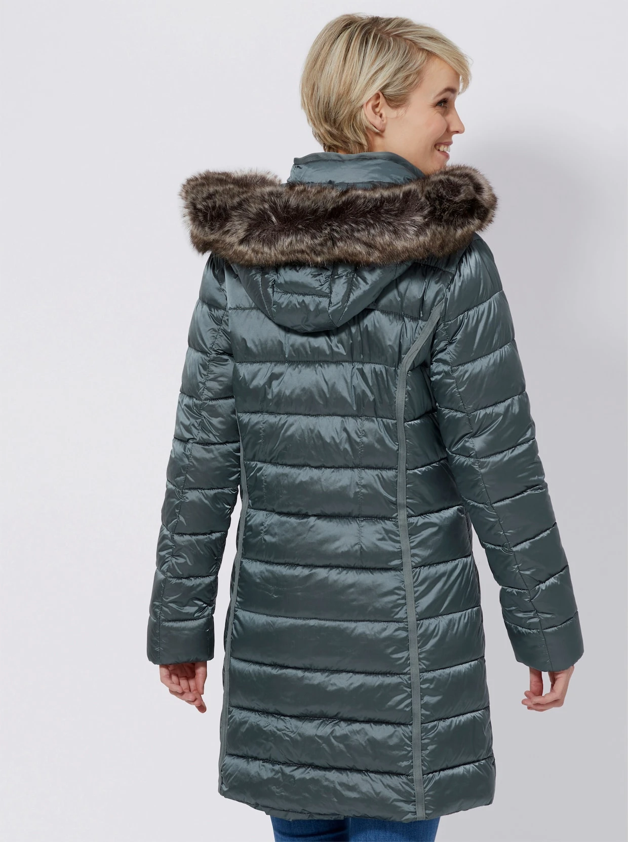 Green Goose Kurzmantel In Jadegrün – Bild 2