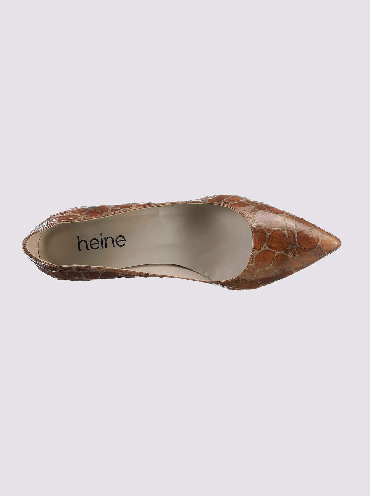 Heine Pumps In Cognac-geprägt – Bild 5