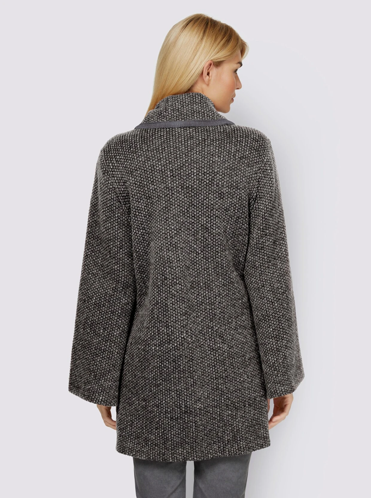 Heine Mantel In Anthrazit-meliert – Bild 3