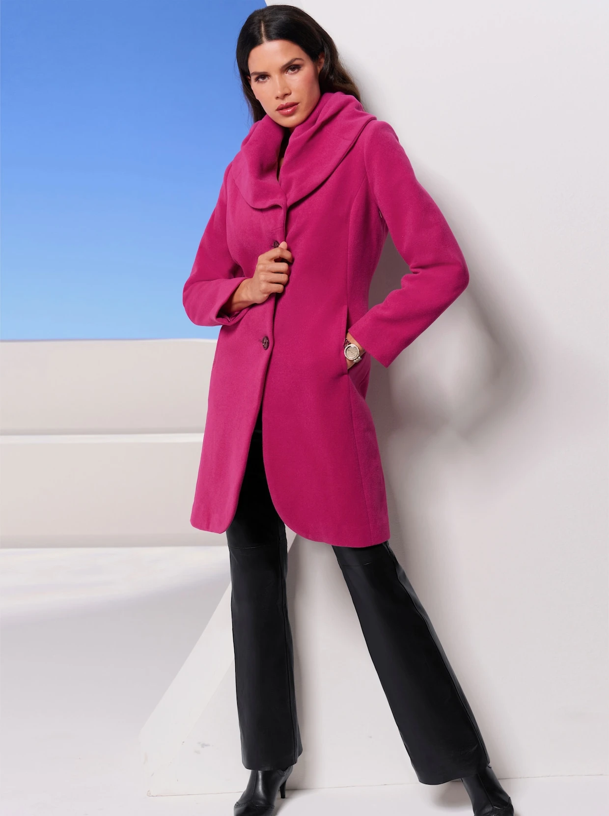 Heine Mantel In Magenta