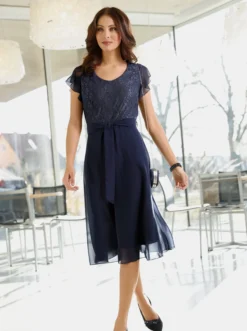 A-Linien-Kleid In Marine