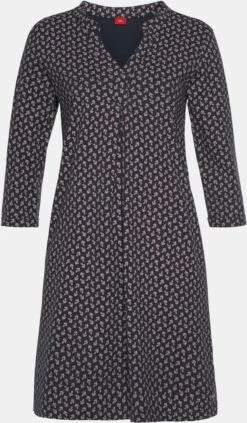 S.Oliver Nachthemd In Dunkelblau-gemustert