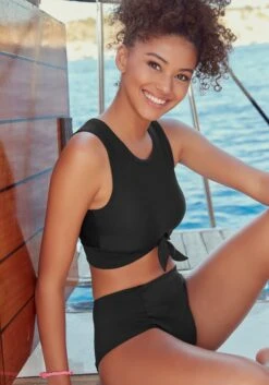 Venice Beach Crop-Bikini-Top In Schwarz