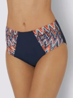 Feel Good Bikini-Slip In Marine-bunt-bedruckt