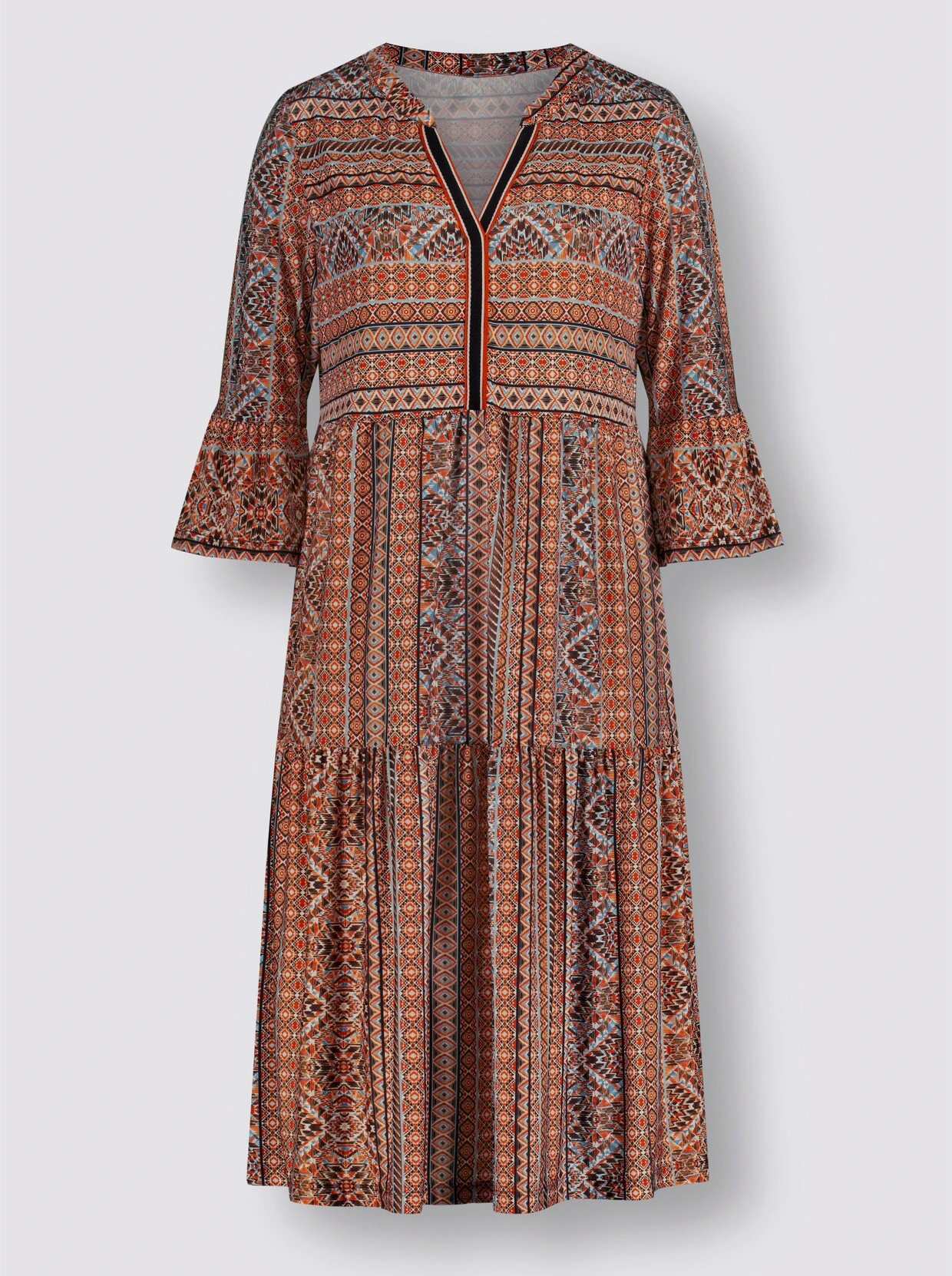 Jerseykleid In Terra-ecru-bedruckt – Bild 4