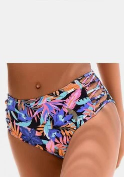 Bench. Highwaist-Bikini-Hose In Schwarz-bedruckt