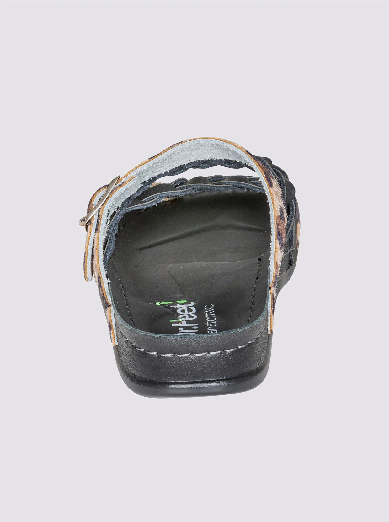 Dr. Feet Pantolette In Schwarz-leofarben – Bild 4