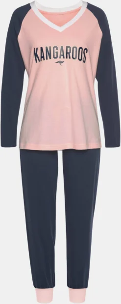 KangaROOS Pyjama In Rosa-dunkelblau