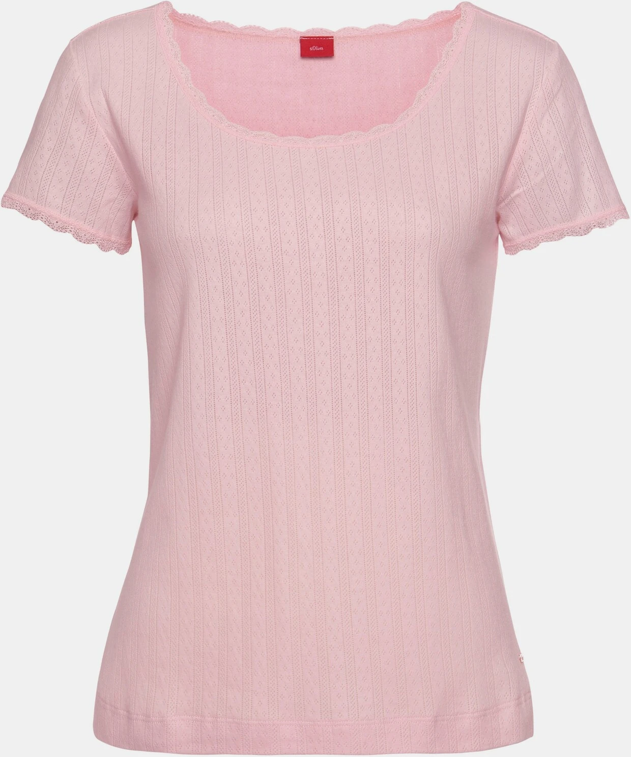 S.Oliver Pyjamaoberteil In Blassrosa – Bild 3