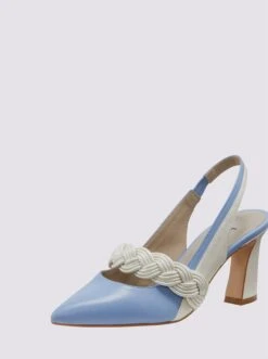Heine Slingpumps In Himmelblau-ecru