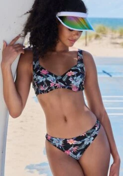 KangaROOS Bügel-Bikini-Top In Schwarz-bedruckt