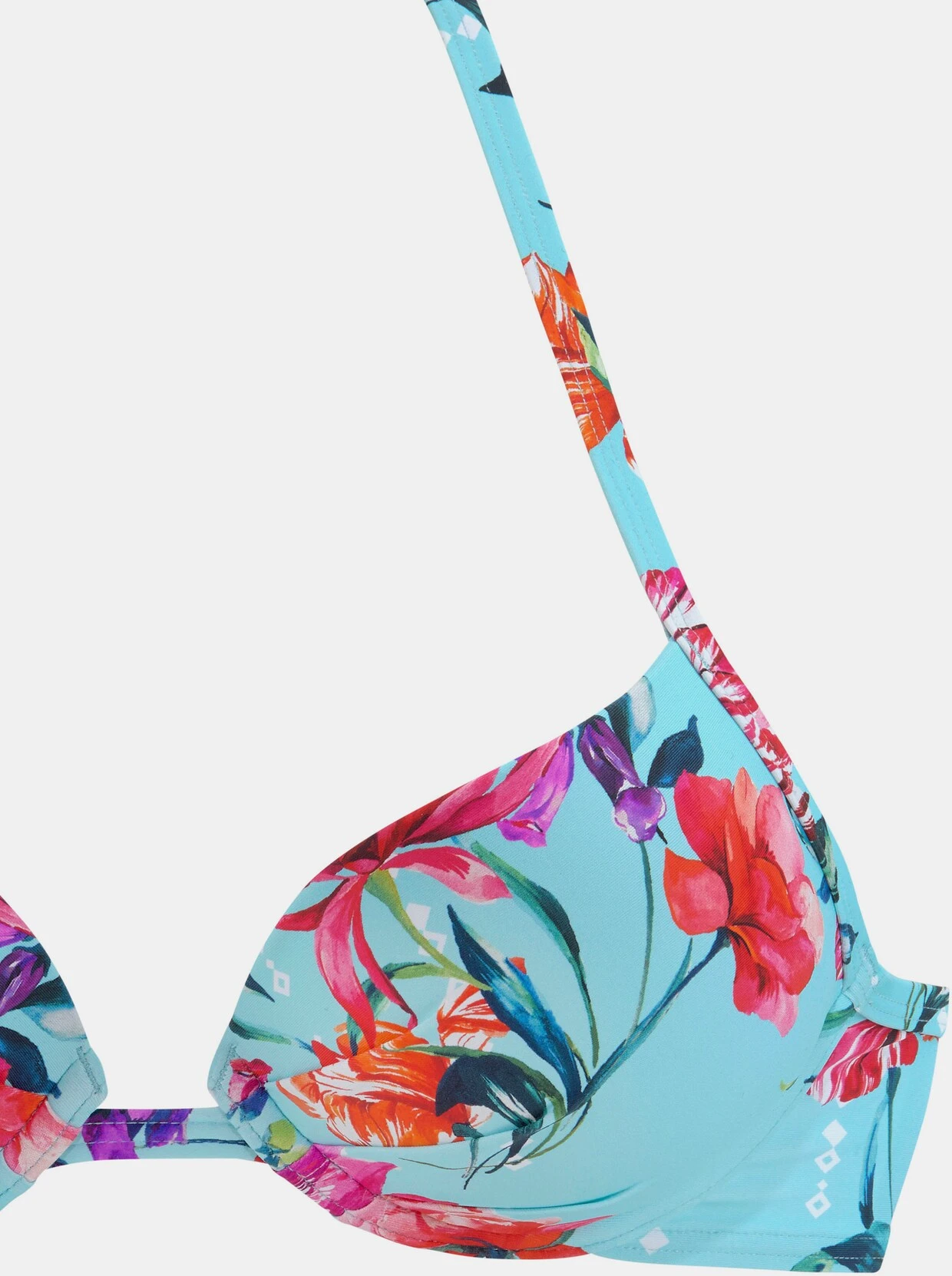 Sunseeker Push-Up-Bikini-Top In Hellblau-bedruckt – Bild 3