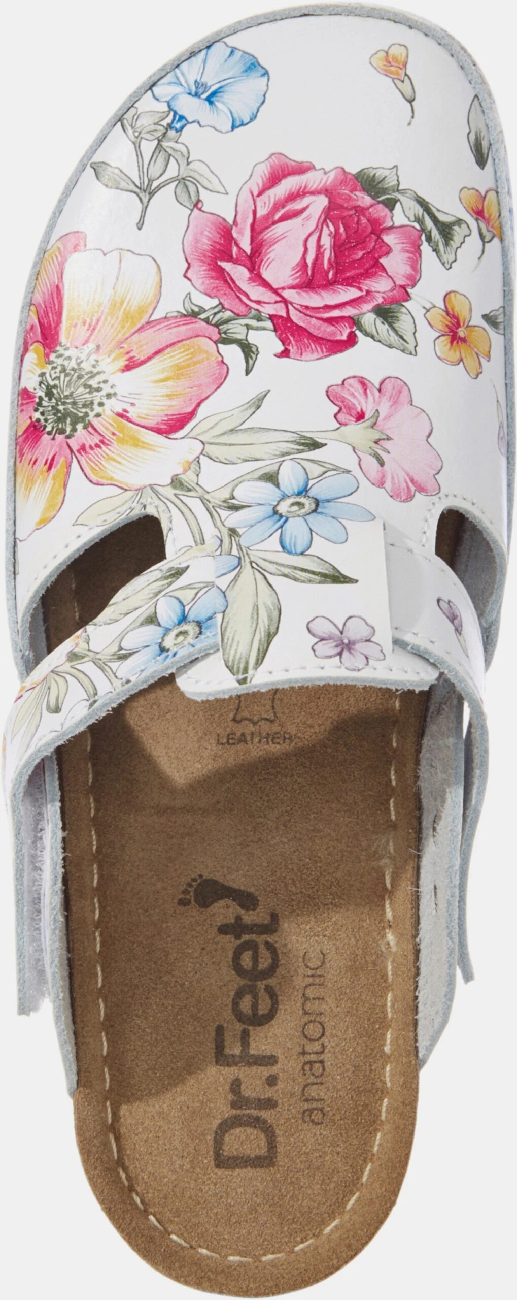 Dr. Feet Clogs In Weiß-rot – Bild 4