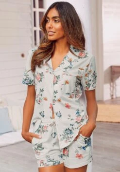 Vivance Dreams Shorty In Ecru-allover-geblümt