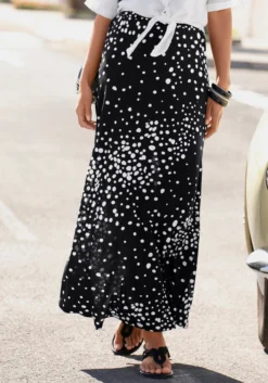 Vivance Maxirock In Schwarz-weiß-bedruckt