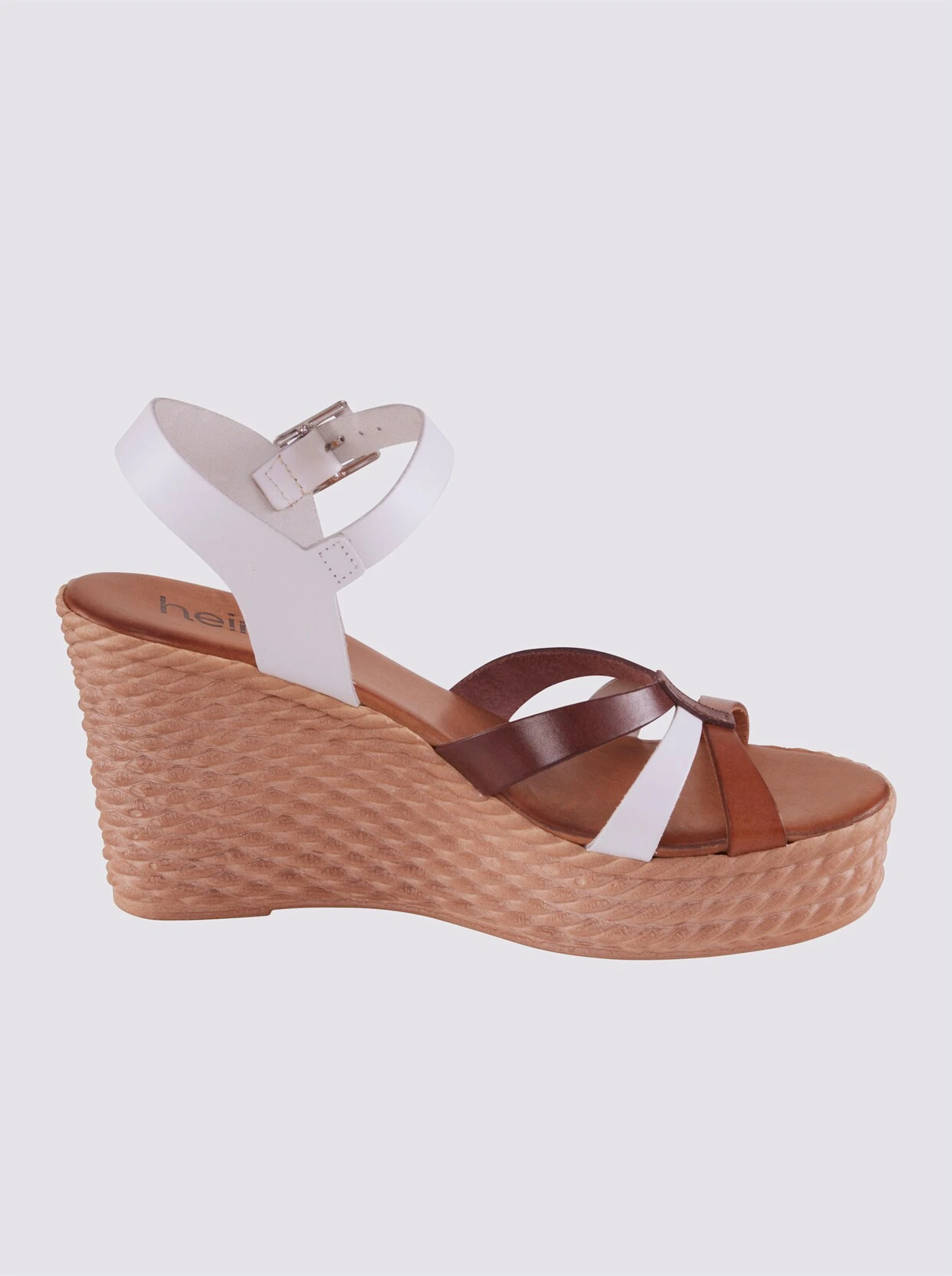 Heine Sandalette In Weiß-braun – Bild 3
