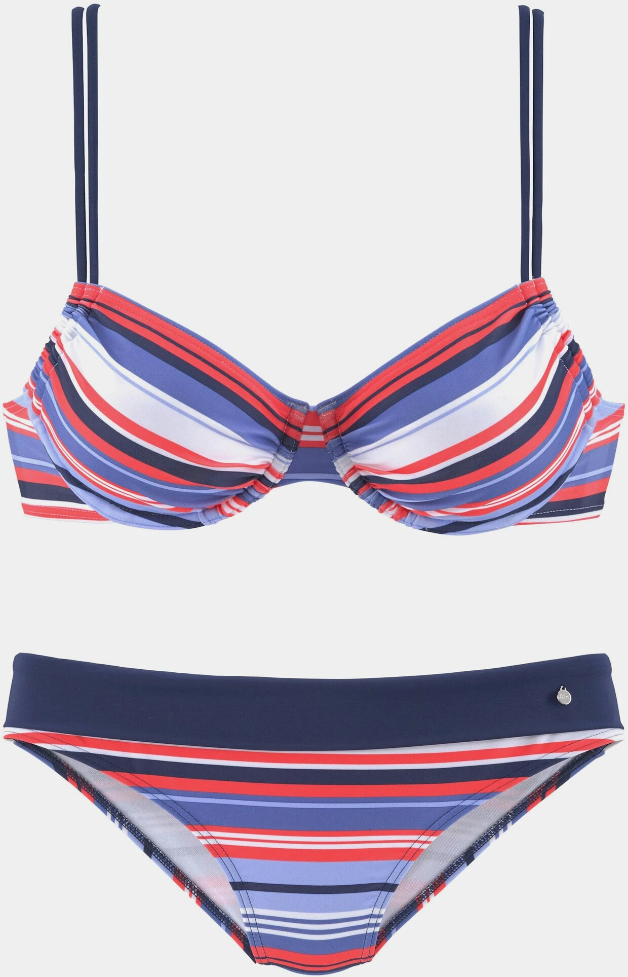 S.Oliver Bügel-Bikini In Blau-rot-gestreift – Bild 2