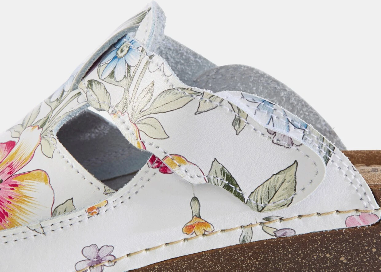 Dr. Feet Clogs In Weiß-rot – Bild 6