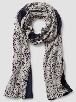 Heine Schal In Elfenbein-altrosa-bedruckt