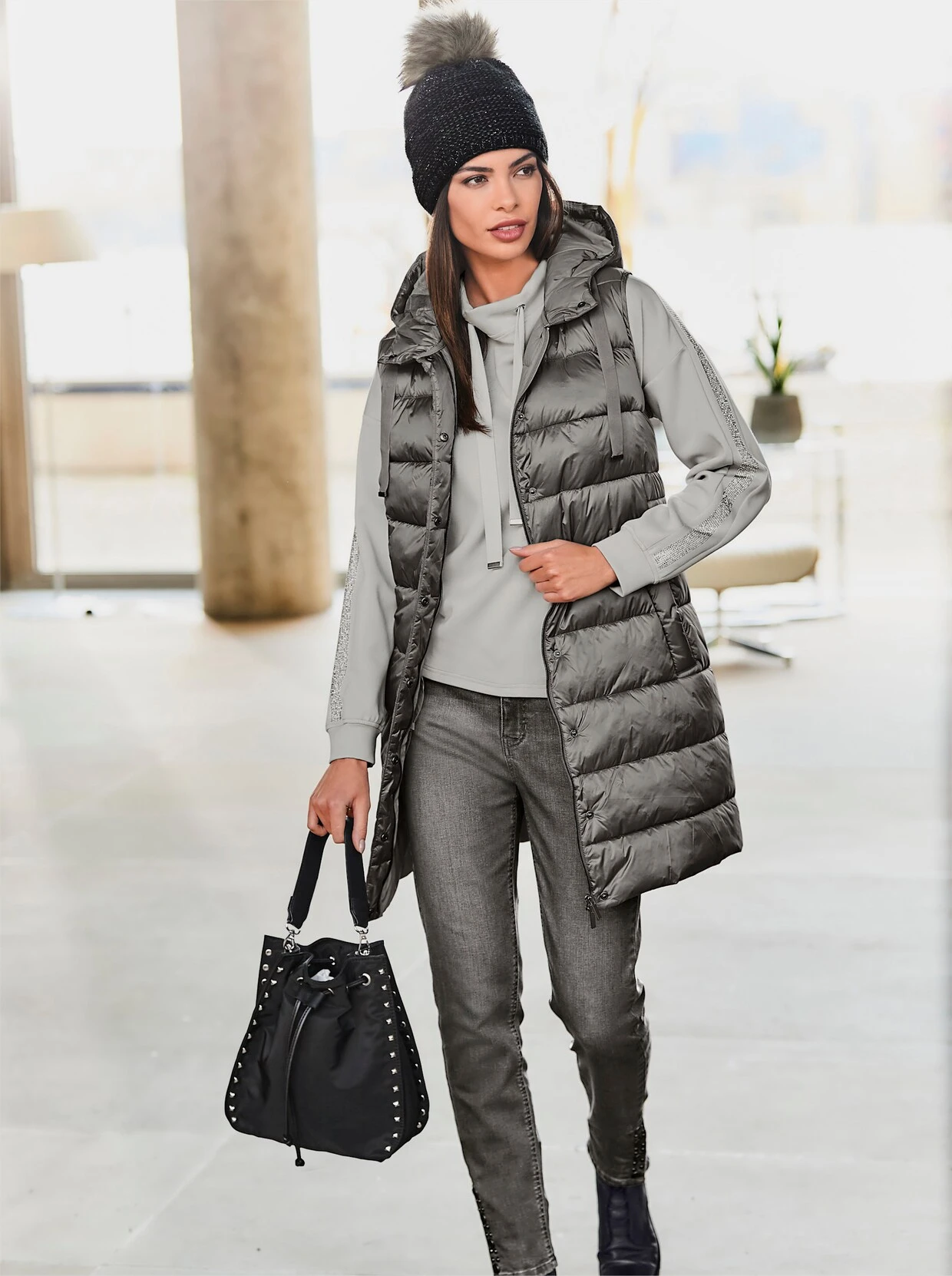 Heine Steppweste In Grau