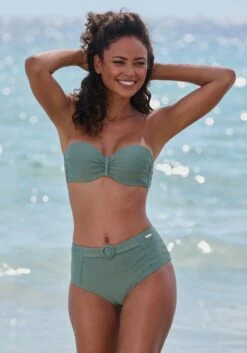 Sunseeker Bügel-Bandeau-Bikini-Top In Oliv