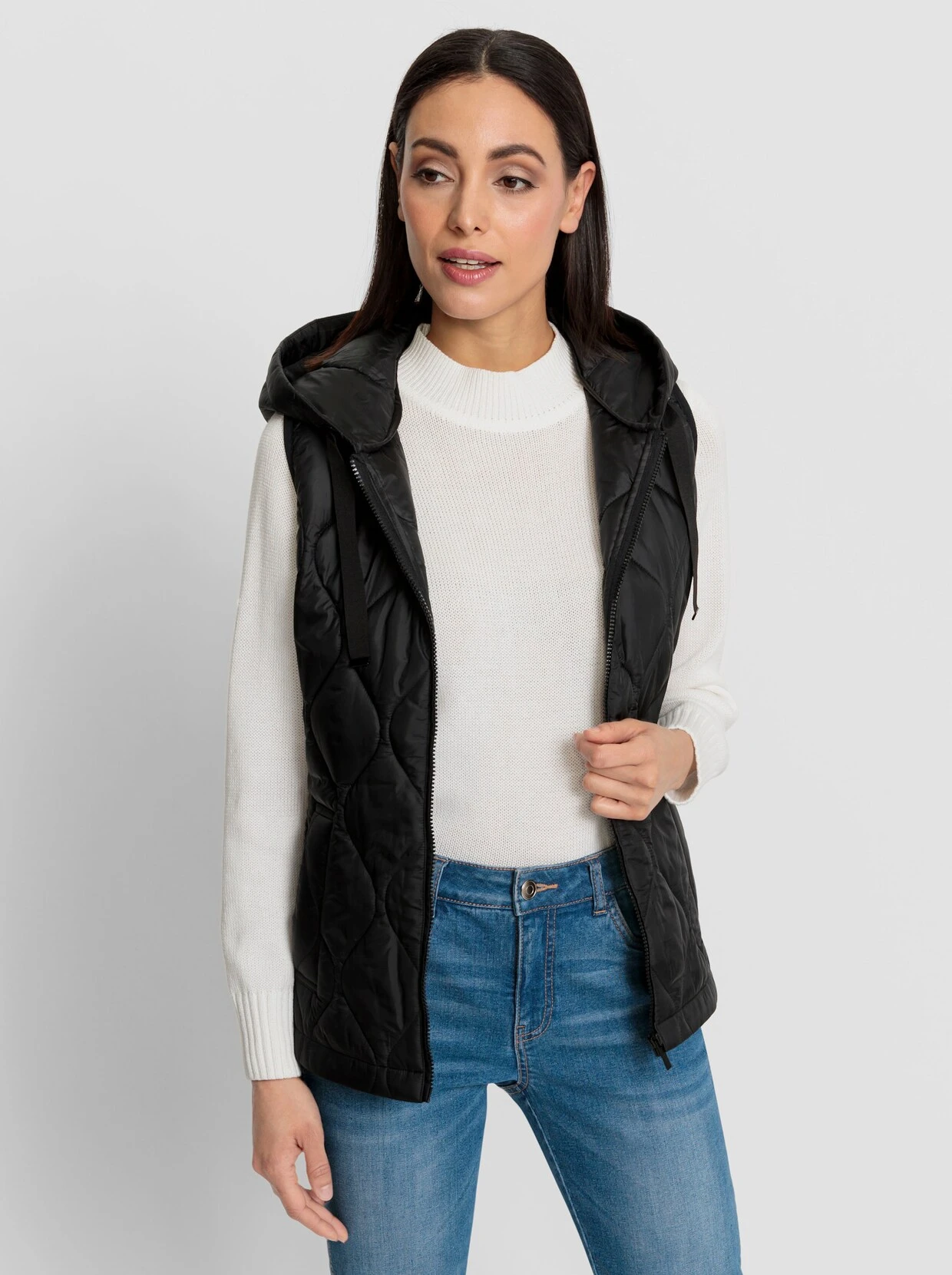 Heine Mantel In Schwarz-weiß-gemustert – Bild 2