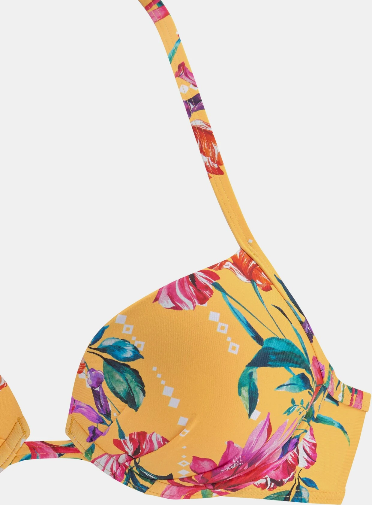 Sunseeker Push-Up-Bikini-Top In Gelb-bedruckt – Bild 3