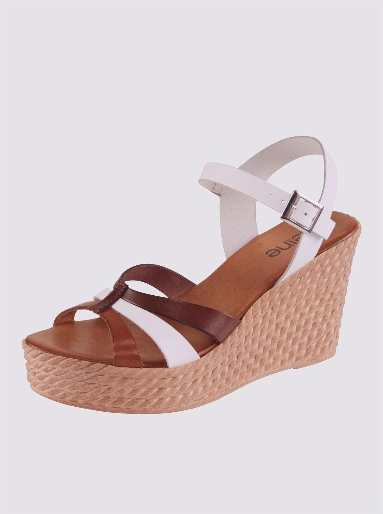 Heine Sandalette In Weiß-braun