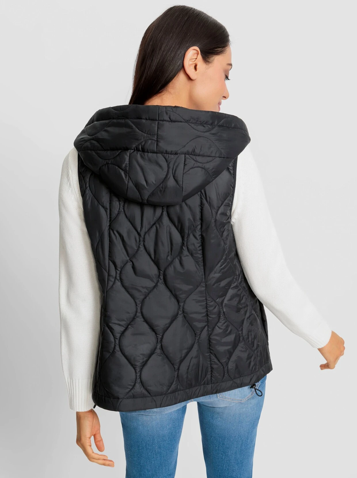 Heine Mantel In Schwarz-weiß-gemustert – Bild 4