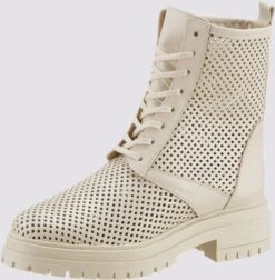 Heine Schnürstiefelette In Ecru