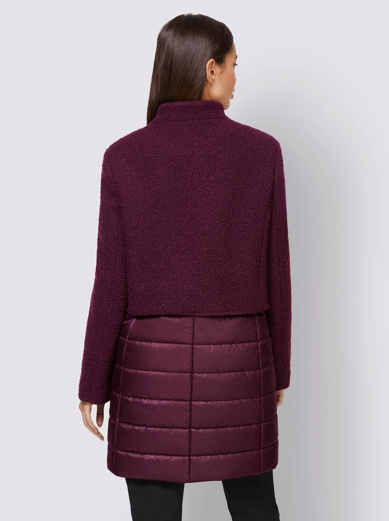 Heine Mantel In Burgund – Bild 3