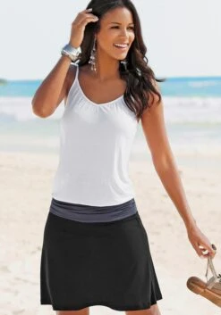 Beachtime Strandkleid In Schwarz-grau