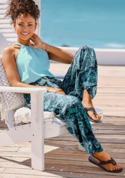 Vivance Palazzohose In Blau-bedruckt