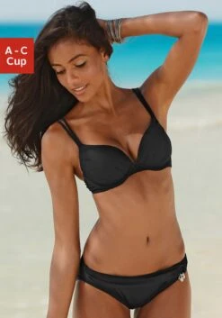 S.Oliver Push-Up-Bikini In Schwarz