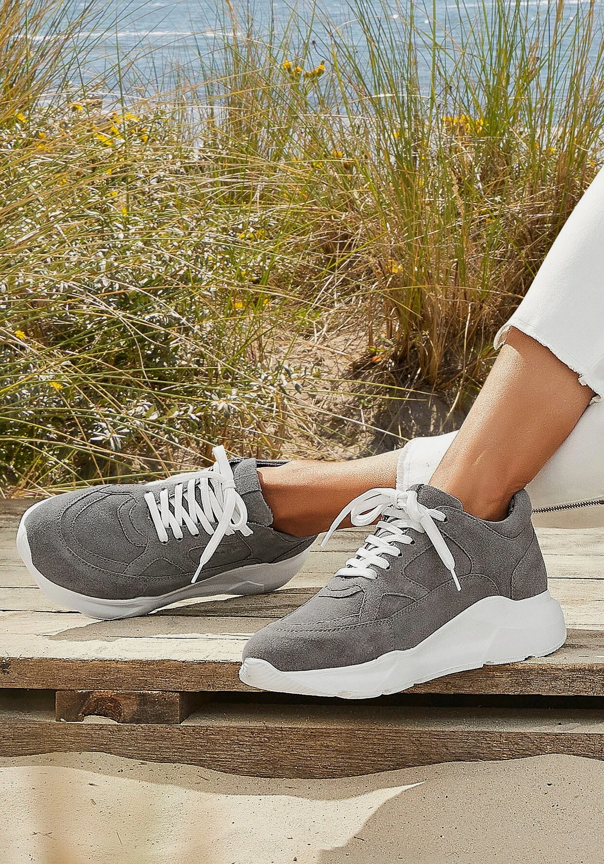 Elbsand Sneaker In Hellgrau – Bild 3