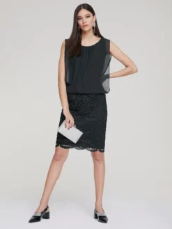 Heine Spitzenkleid In Schwarz