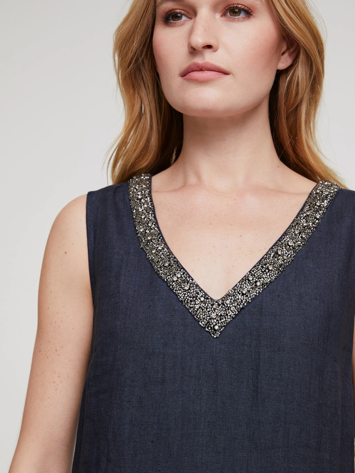 Heine Leinenkleid In Nachtblau – Bild 4