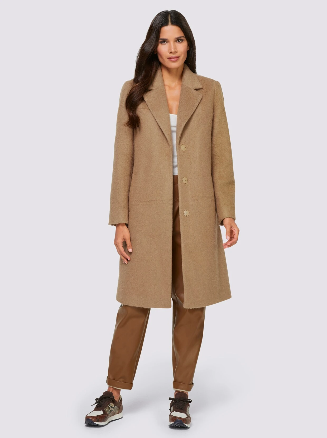 Heine Mantel In Camel – Bild 2