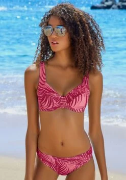 LASCANA ACTIVE Bikini-Hose In Bordeaux-bedruckt