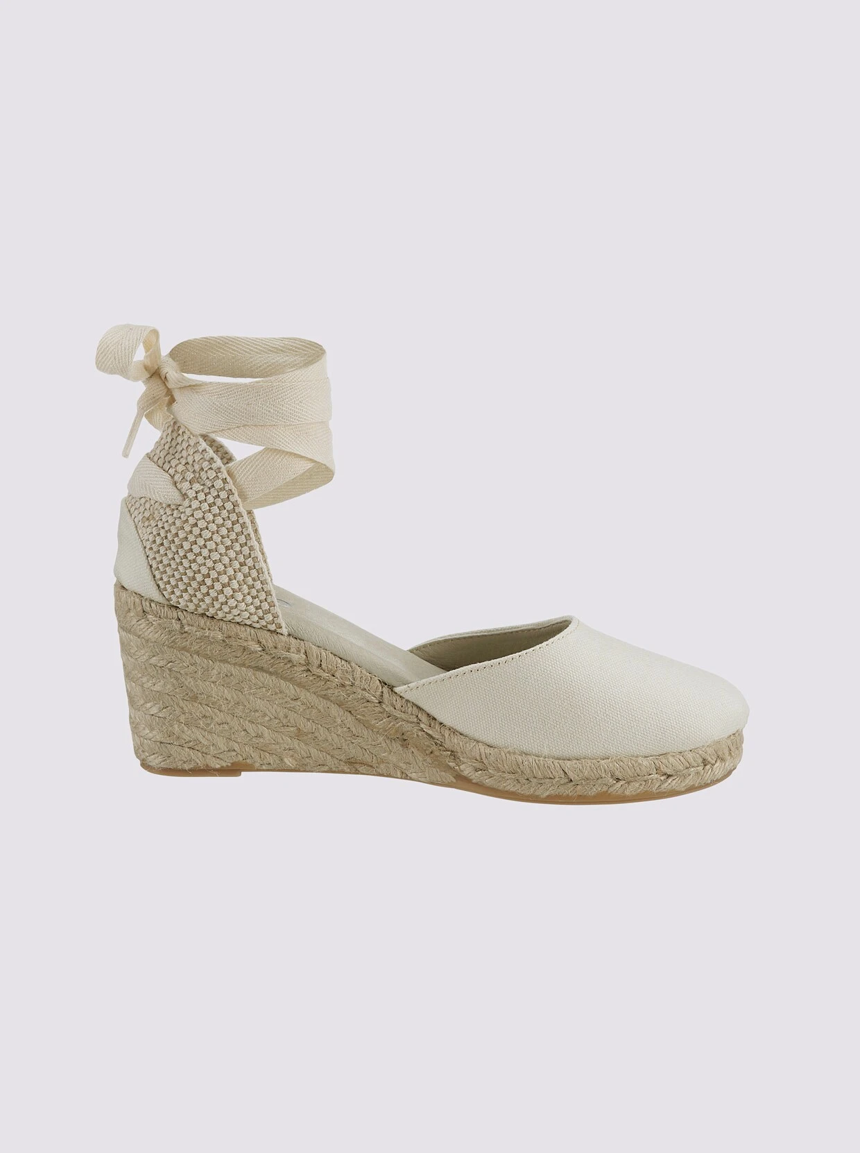 Heine Keilespadrilles In Ecru – Bild 3