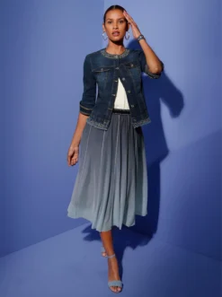 Jeans-Blazer In Dark Blue