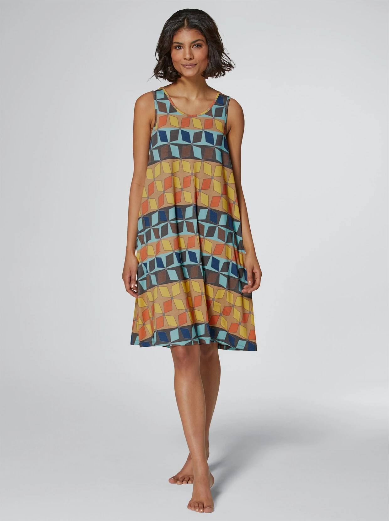 Feel Good Sommerkleid In Terra-gemustert – Bild 2