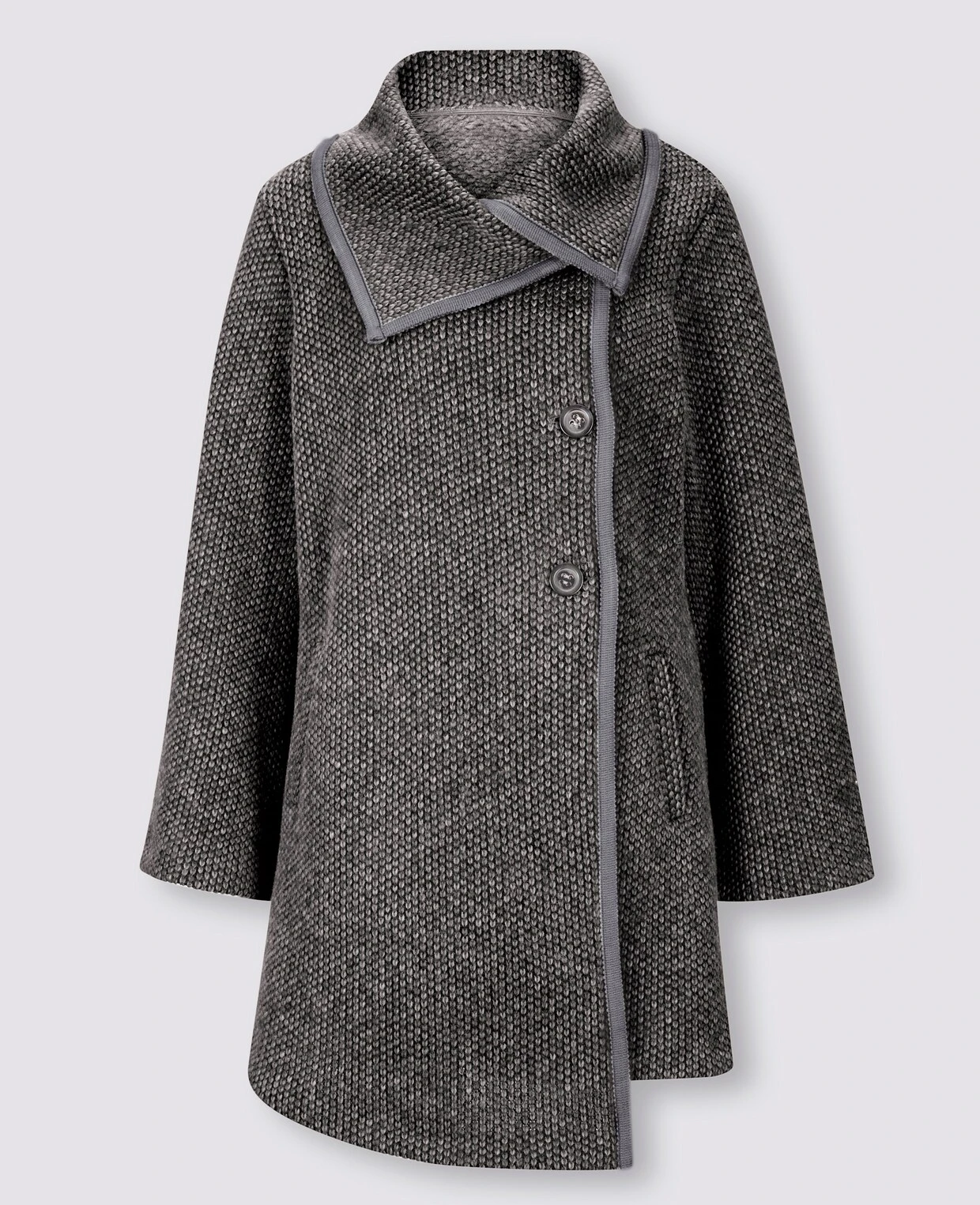 Heine Mantel In Anthrazit-meliert – Bild 4