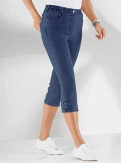 Caprijeans In Blue-stone-washed